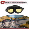 Motorcycle Riding Goggles Yellow Lens Black Frame PC