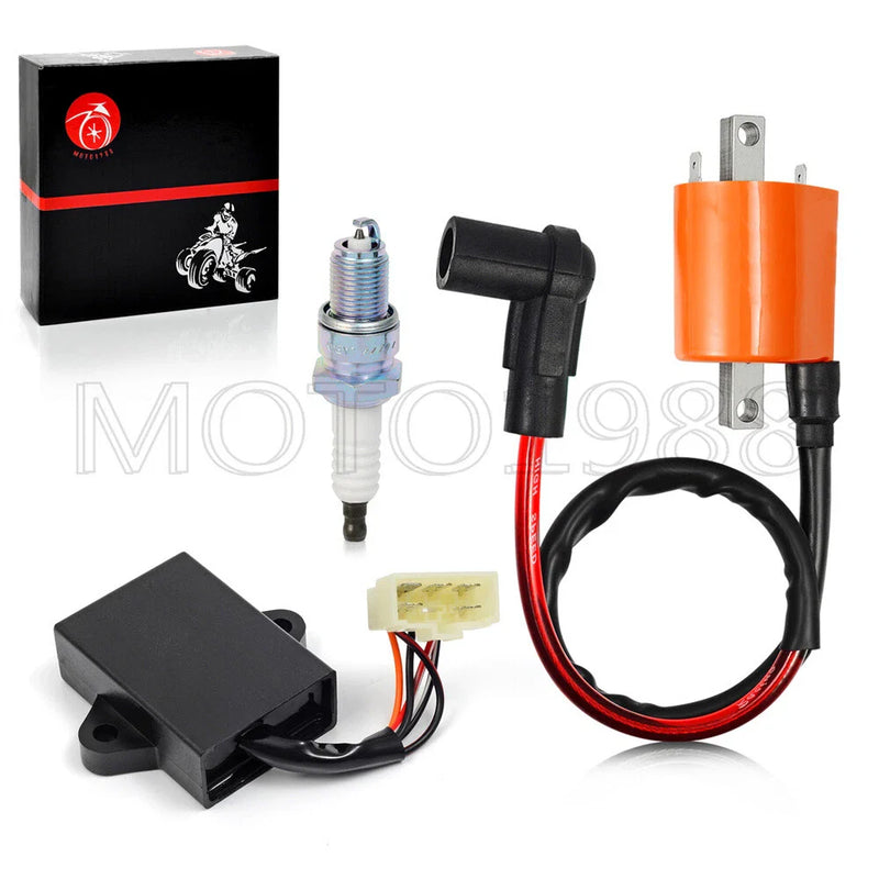Yamaha G9 Golf Cart Ignition Coil, CDI Box & Spark Plug (1990–1995)