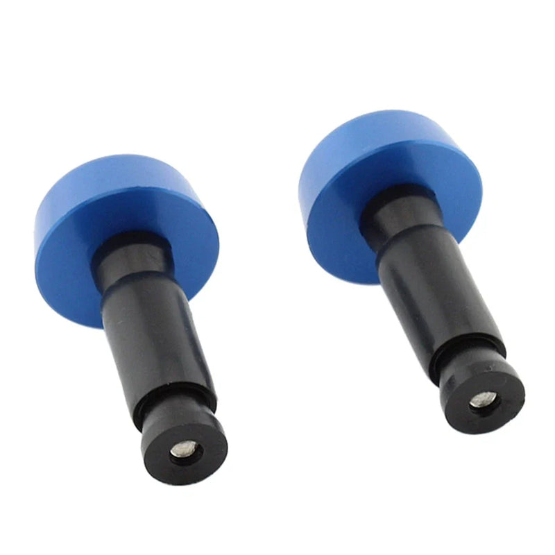 Universal Motorcycle - Blue 0.5in Handlebar Hand Grips & End Caps