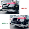 Mercedes Benz E Class 3 x Gloss Black Rear Bumper Diffuser Lip (2024-2025)