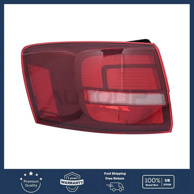 VW Jetta Left Outer Tail Light Assembly w/ LED Fog Light (2015–2018)