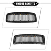 Dodge Ram 3500 (2010) Matte Black Front Grille Assembly with LED Lights
