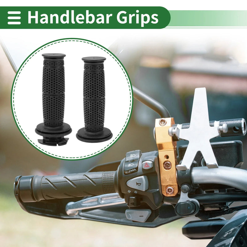 Motorcycle 7/8 22mm Hand Grips TPU Black Hexagon