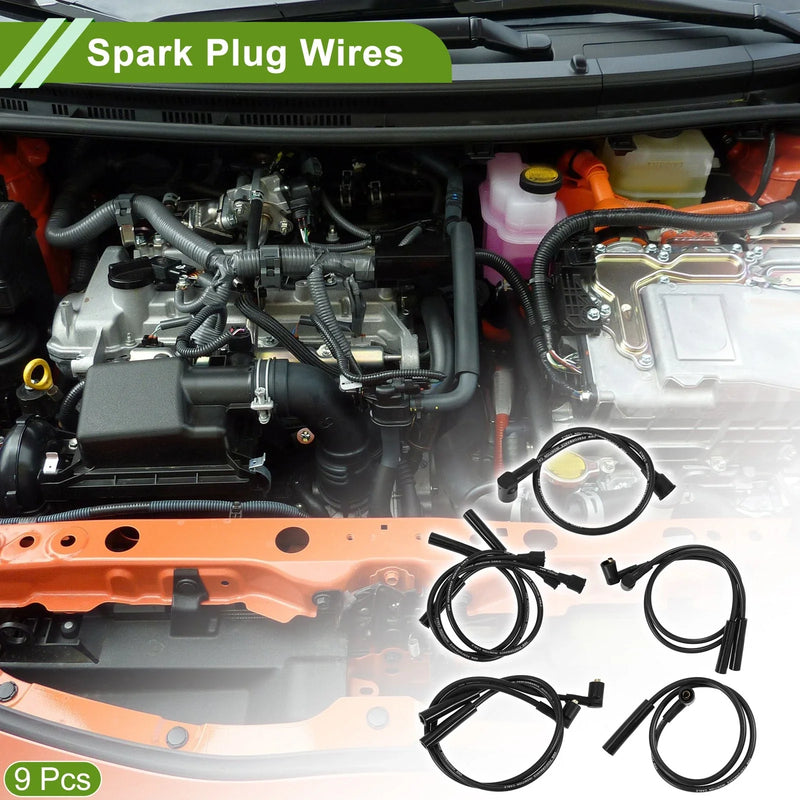 Land Rover V8 Engines 9pcs Spark Plug Wires 8mm