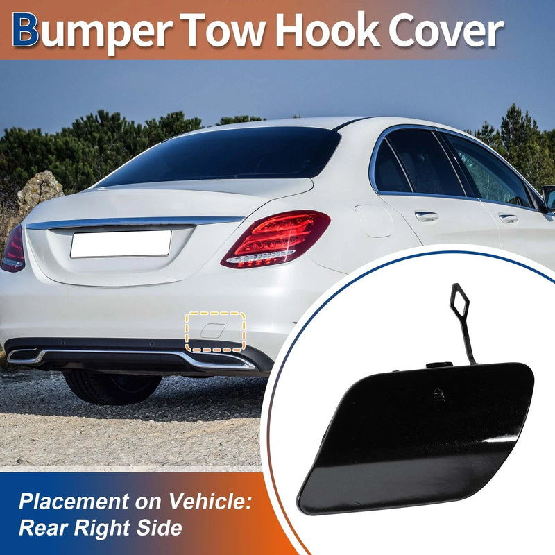 Mercedes-Benz A-Class (2019-2023) Black Metallic Rear Tow Hook Cover