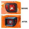 Jeep Renegade Black ABS Tail Light Protector Cover (2016-2023)