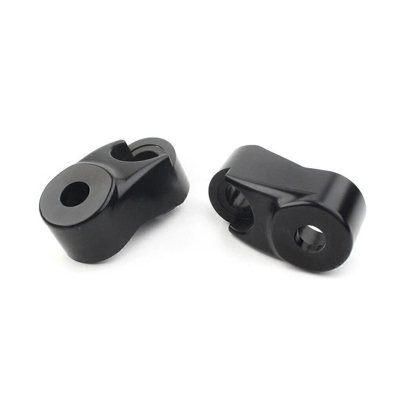 Harley Dyna 39mm 49mm Black Front Turn Signal Relocation Kit