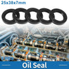 Oil Seal Seal Ring 25x38x7mm Rotary Shaft Seal Nitrile Rubber Black 5 Pcs