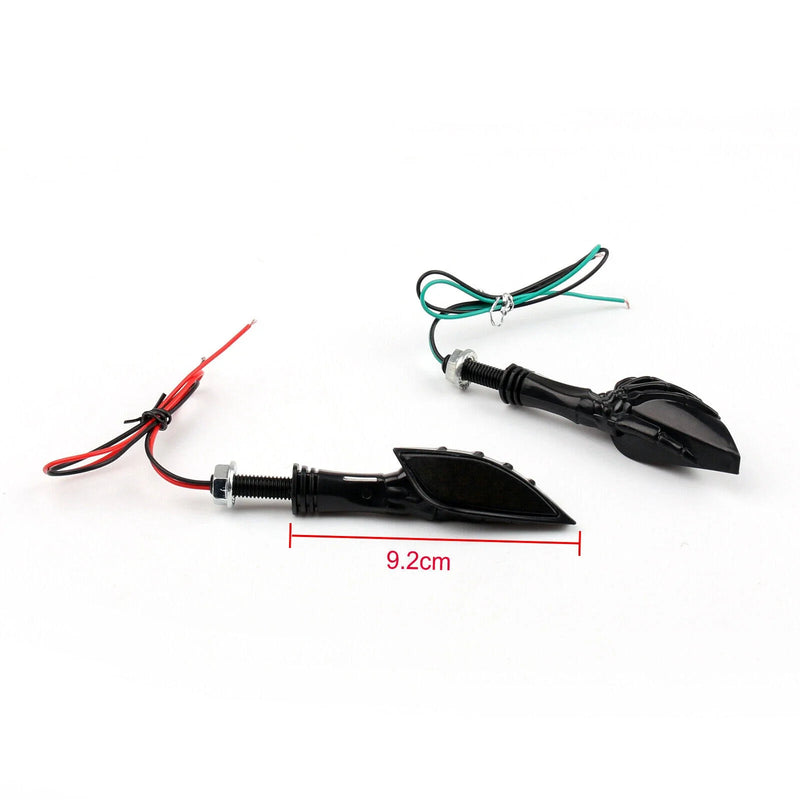 Universal Motorcycle Black Skeleton Hand Turn Signals (No Year Specified)