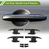 Toyota Camry Car Door Handle Cup Protector Carbon Fiber Black Blade Shape