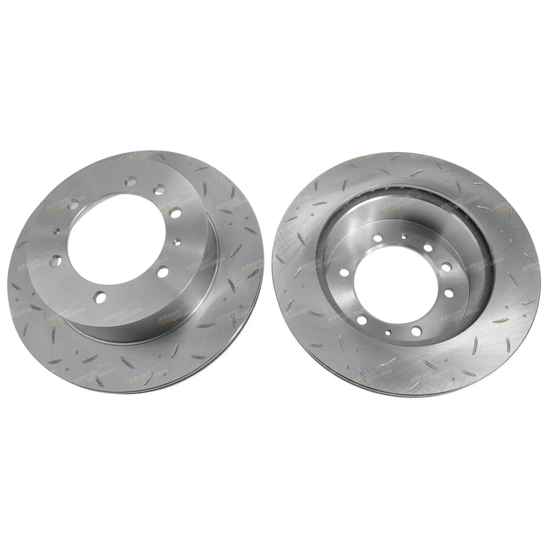 Nissan Patrol Rear Slotted Drilled Disc Brake Rotors 2.8 3.0 4.2 4.5
