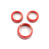 Challenger 2015-2019 Red Aluminum AC & Radio Switch Knob Cover Bezels fit