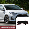 Toyota Yaris 2020-2024 Sun Protector Black Red Dashboard Cover Mat