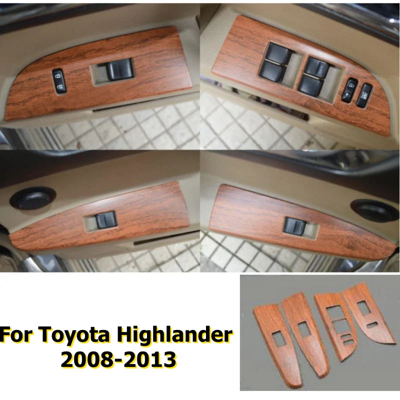 Toyota Highlander Wood Grain Window Lift Switch Cover (2008–2013)
