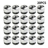 20 x Silver Car Tire Screw Covers