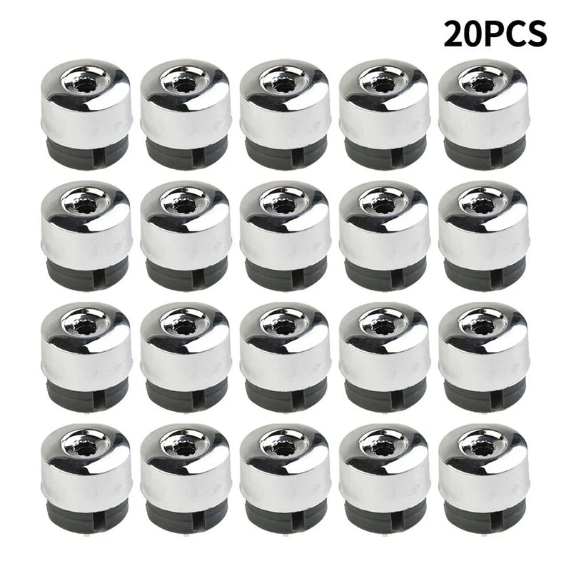 20 x Silver Car Tire Screw Covers
