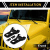 Jeep Wrangler JL JLU (2018-2024) Black 1 x Set Hood Hinge Cover Trim