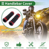 Motorcycle 7/8" 22mm Hand Grips Cover Aluminum Alloy Rubber Red