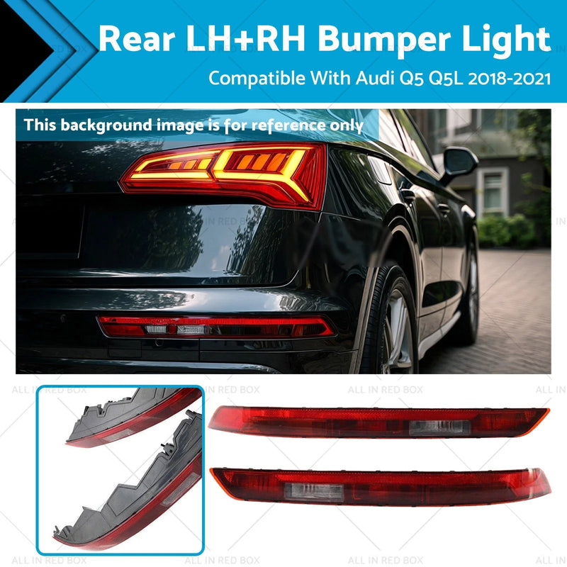 Audi Q5 Bumper Light Tail Brake Stop Lamp Pair LH+RH (2018-2021)