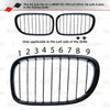 BMW 7 Series F01 F02 9 BAR Kidney Grille Covers (2013-2016)