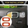 Jeep Wrangler JL JLU 2 x Door Lock Switch Button Trim Covers (2018-2023)