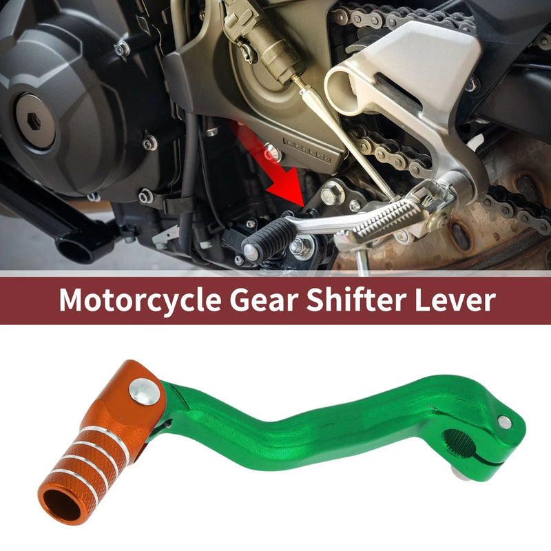 Bosuer M4 Green Orange Silver Tone Folding Gear Shift Lever