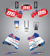 YAMAHA DT125 (1991-2003) Stickers Custom Graphic Kit - AUSSIE PRIDE