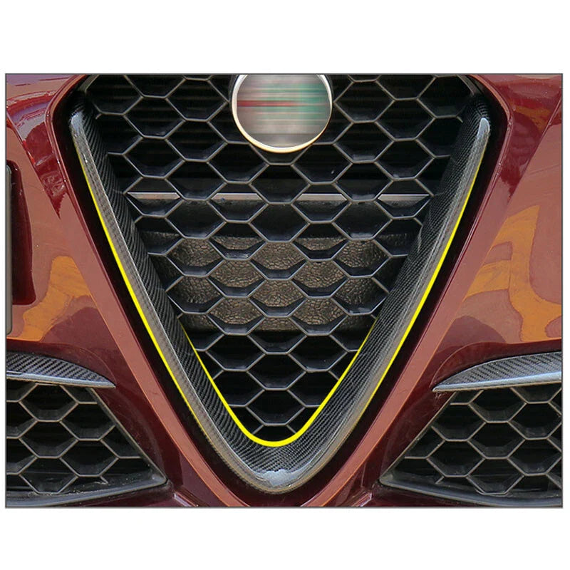 Real Carbon Fiber Parts Front Bumper Grille Cover Fits Alfa Romeo Giulia 17-18