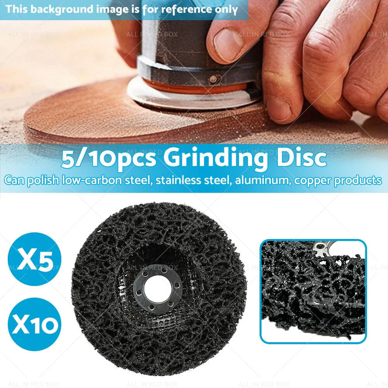 Angle Grinder 100mm 5 x Rust Removal Poly Strip Disc Wheel