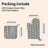 Cooking & Baking Grey Oven Mitt & Pot Holder Set - BBQ Gloves