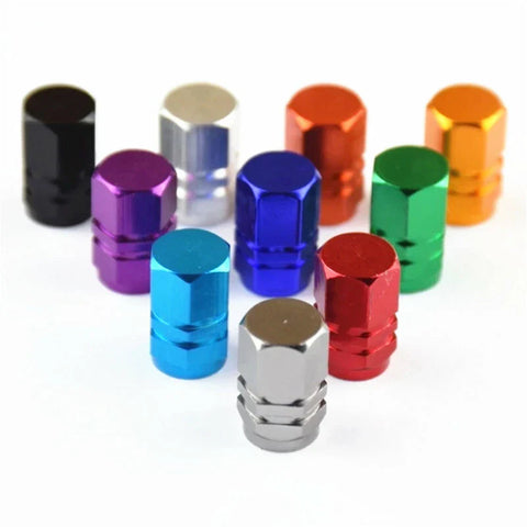 Car Truck SUV Bike 4 x Durable Aluminum Tire Valve Air Dust Cover Caps