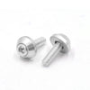 Motorcycle 12Pcs 6mm Thread Silver Alloy Motorcycle License Plate Screws
