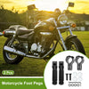 Motorcycle FootPegs 2 x Rear Footrest Aluminum Alloy Black