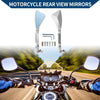 M8 / M10 2 x Rear View Mirrors / Triangle Shape / Silver Tone Aluminum Alloy