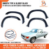 Toyota Hilux Ute Extra Cab 3" Black Wheel Arches Fender Flares (88-96)