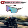Goggles / Motorcycle Riding Goggles Green Lens Clear Gray Frame UV400