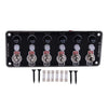 Car Marine 6 Gang Metal Rocker Switch Panel Fuse Box