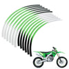 Kawasaki KX 250F (2004-2021) Green 21" 19" Rim Stripes Wheel Stickers