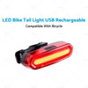 Bicycle 120 Lumens LED Rear Bike Tail Light USB Rechargeable