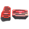Auto Sport Pedals - Red Aluminum Anti-Slip Manual Brake Footrests