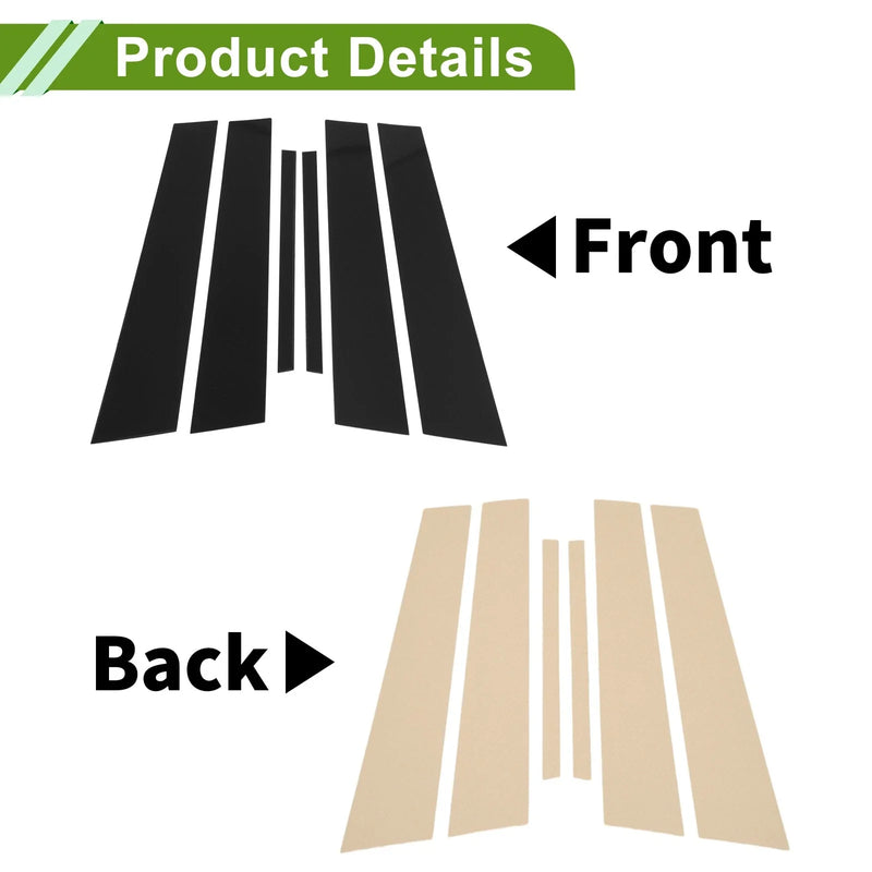 Nissan Altima 6 Pcs Black Pillar Window Trim (2019-2023)