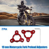 Motorcycle 2pcs 19mm Racing Fork Preload Adjusters Aluminum Alloy Red