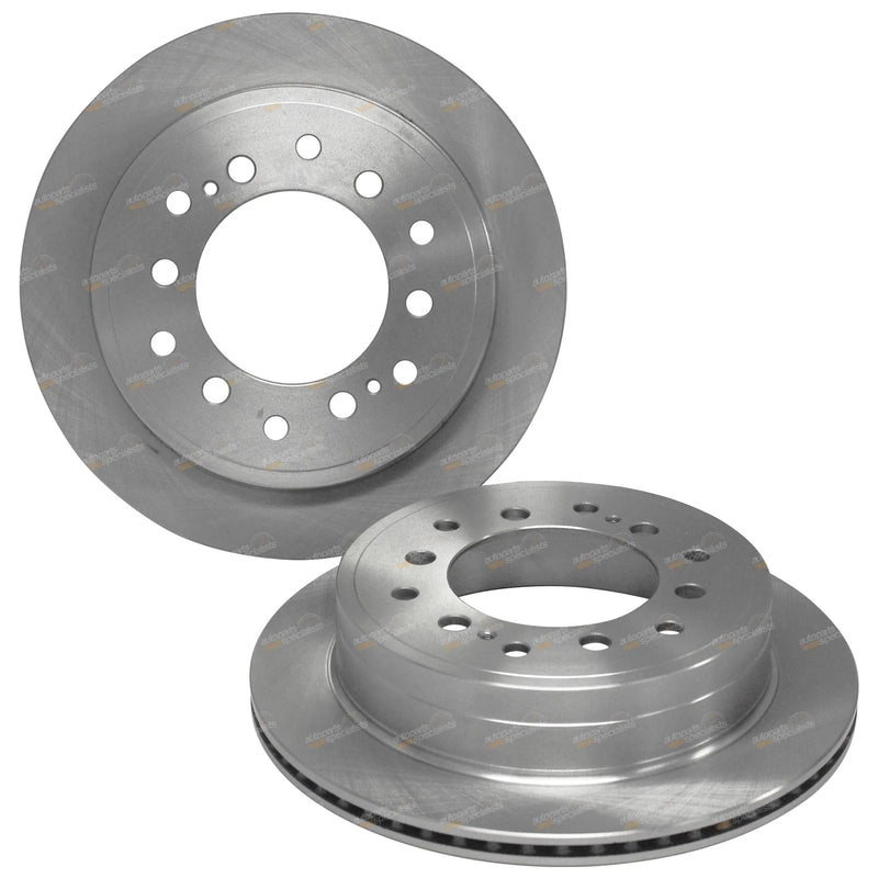 Toyota Landcruiser Prado VZJ120 VZJ121 VZJ125 2 x Rear Brake Rotors (2002–2005)