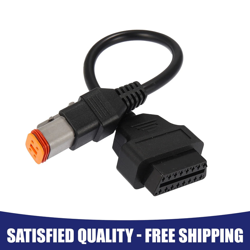 Harley Davidson 4Pin to OBD2 Diagnostic Scanner Adapter Cable