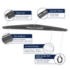 Honda CR-V, Subaru Outback 2 x Rear Windshield Wiper Blades (2007-2023)