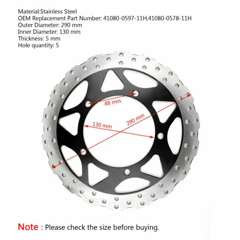 Kawasaki EX250 / 250R Ninja Front Brake Disc Rotor (2013-2017)