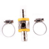 Car 3/8" Fuel Line Pressure Gauge Sensor T-Fitting Adapter & Clamps