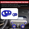 Chevrolet Camaro 4 x Blue Aluminum Alloy Center Control Ring Knob Cover