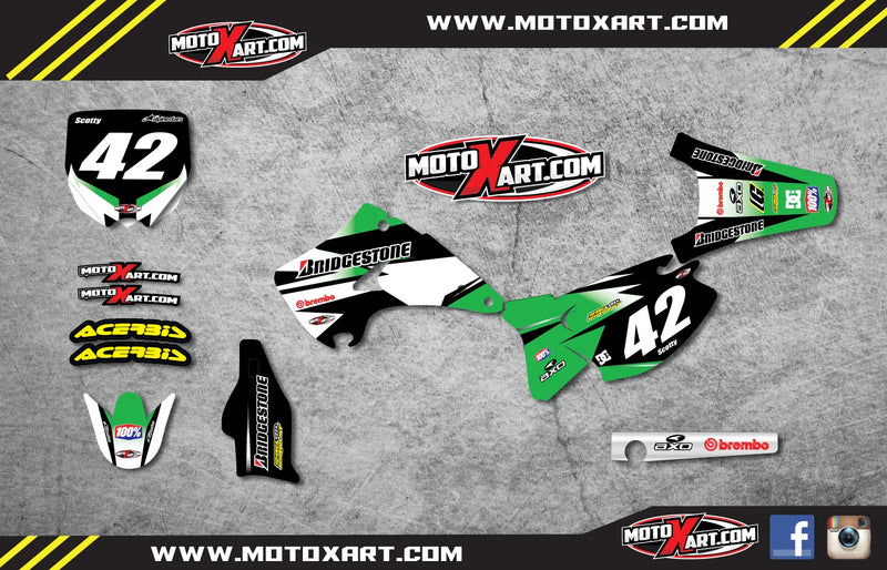 KX 125 250 Full Graphics Kit Decals (2003-2012)