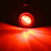 Car Truck Trailer 3/4" Red Round LED Side Marker Lights (2)